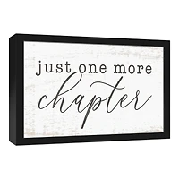 Just One More Chapter Black Framed Canvas