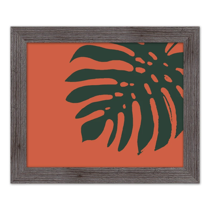Bold Green Leaf Western Framed Print