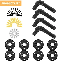 NEX™ Black Industrial Pipe Wall Shelf Brackets, 4ct.