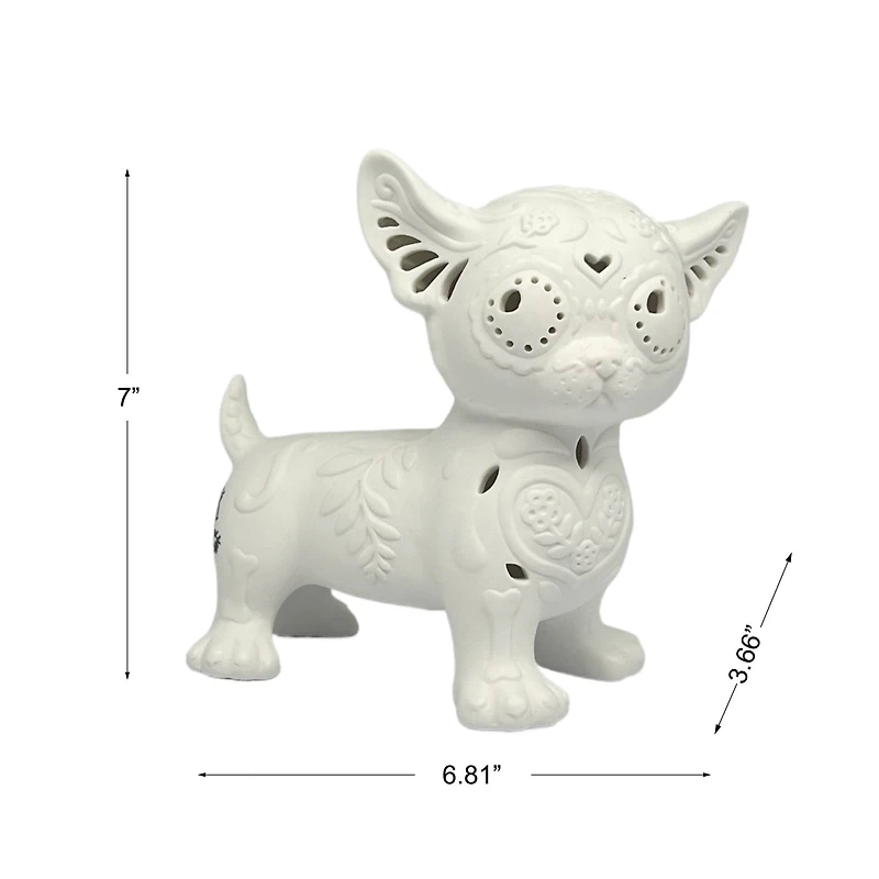 7" DIY LED Dog Ceramic Décor by Ashland®