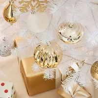 Glitzhome® 160 Pack Elegant Silver & Gold Deluxe Boxed Shatterproof Ornaments