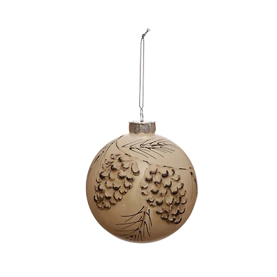 4.75" Brown Pinecone Glass Ball Ornament by Ashland®