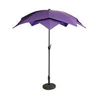6.5ft. Purple Patio Lotus Umbrella with Hand Crank