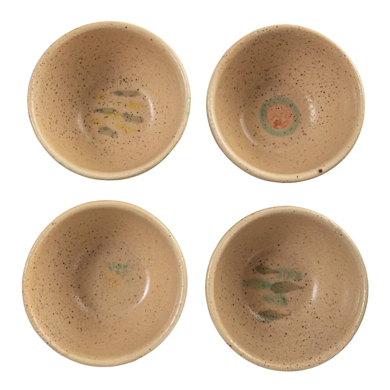 Hello Honey® 4.75" Abstract Round Terra Cotta Bowl Set