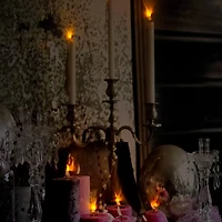 15.7" LED Lighted Regal Romance Candelabra Canvas Wall Art