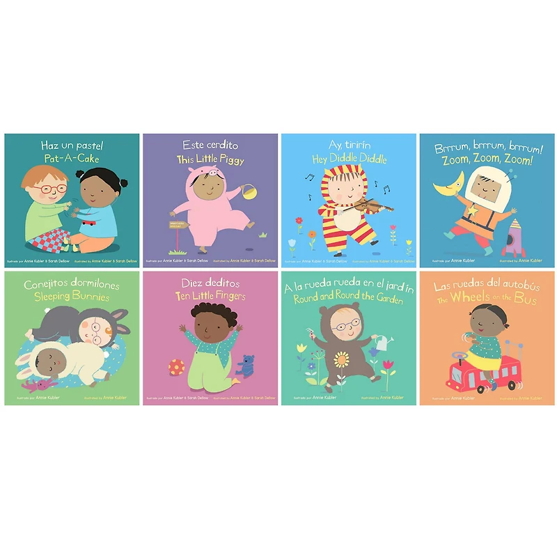 Child's Play Bilingual Baby Rhyme Time Books, Set of 8