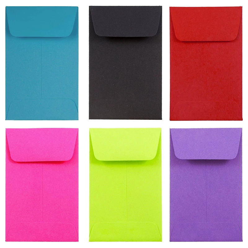 JAM Paper 2.25" x 3.5" Assorted Coin Business Envelopes, 150ct.