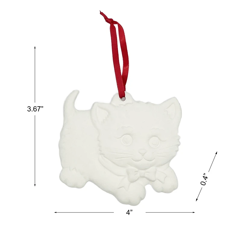 4" Kitten DIY Ceramic Ornament by Make Market®
