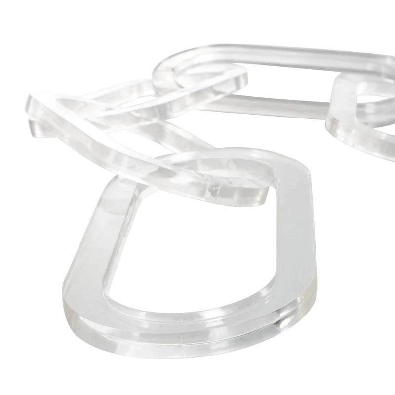 27" Clear Acrylic Plastic Chain Oval Link Sculpture