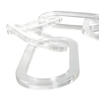 27" Clear Acrylic Plastic Chain Oval Link Sculpture
