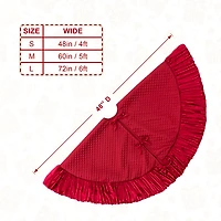 Glitzhome® Deluxe Velvet Ruffled Christmas Tree Skirt