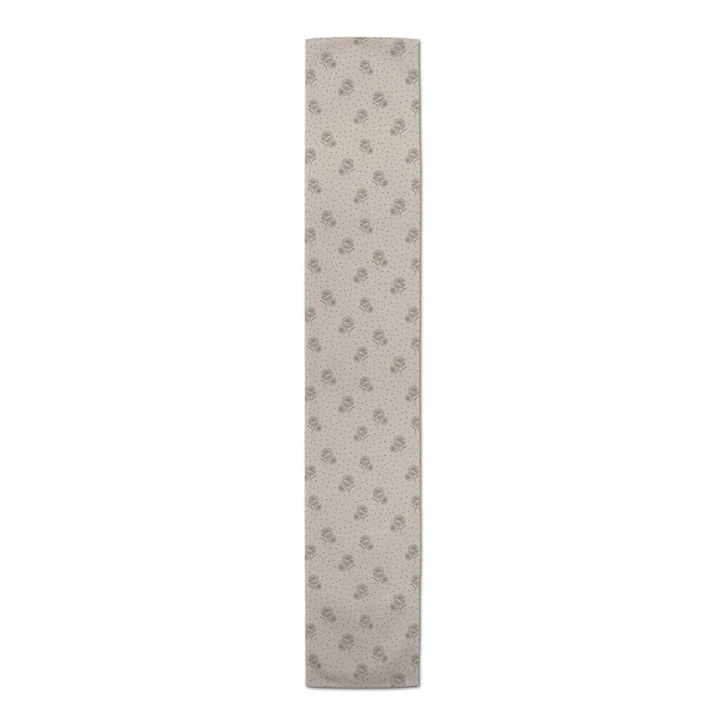 90" Floral Dots Cotton Twill Runner