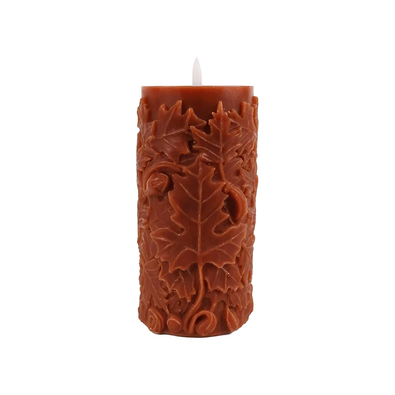 8" Fall Leaf LED Pillar Candle by Ashland