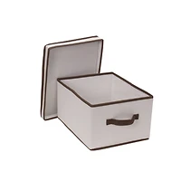 Household Essentials Canvas Storage Box with Lid