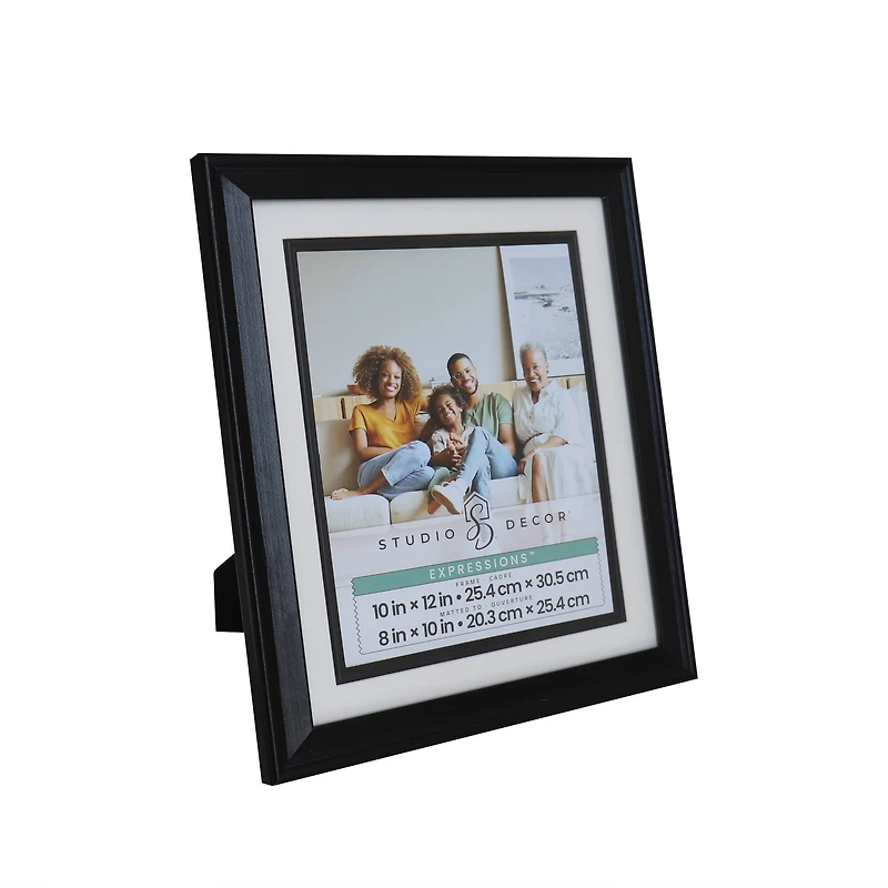 Expressions™ 8" x 10" Black Tabletop Frame with Mat by Studio Décor®
