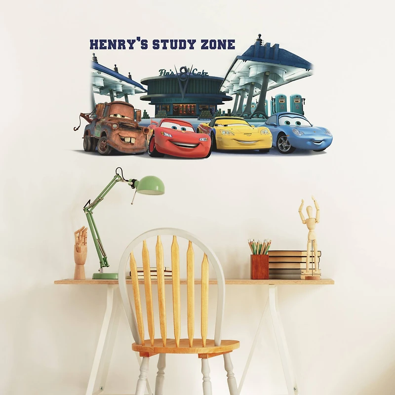 RoomMates Cars Peel & Stick Giant Wall Decal Set with Alphabet