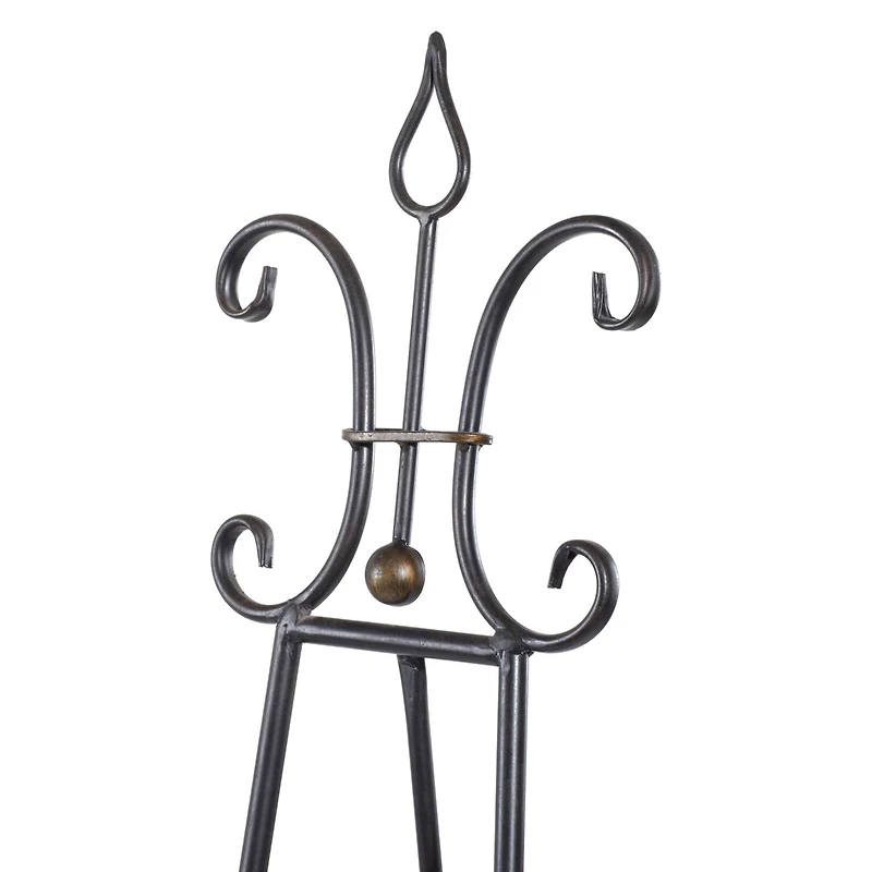66'' Black Iron Traditional Easel