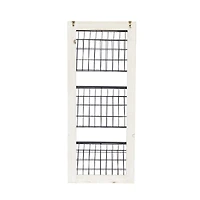 34" Black Metal Farmhouse Magazine Rack