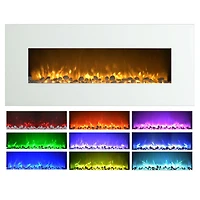 Hastings Home 50" White Electric Fireplace