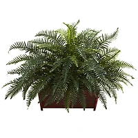 2.5ft. River Fern in Wood Planter