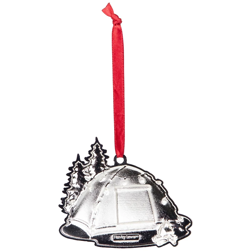 Camping Tent with Campfire Christmas Ornament - 3.25"