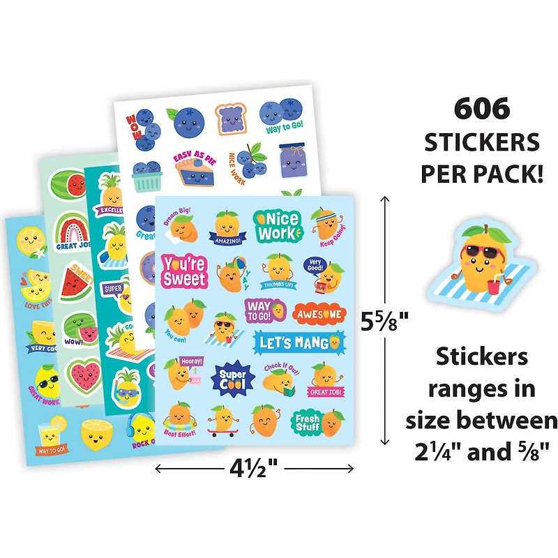 Teacher Created Resources® Fruit Smoothie Smelly Stickers, 606 Stickers