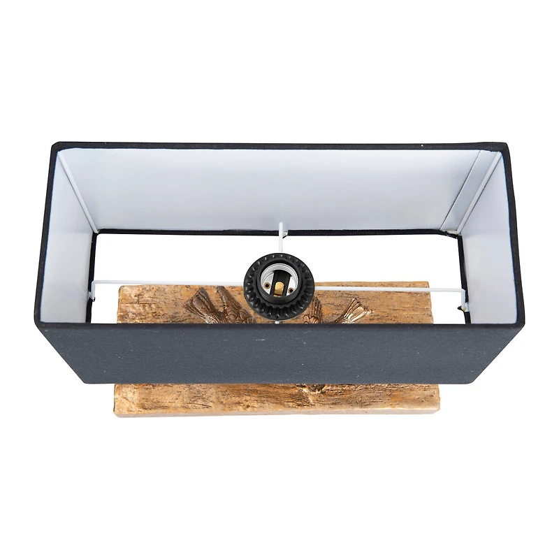 Hello Honey® 12.2" Birds on Branch Table Lamp with Rectangle Flax Shade