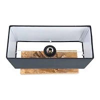 Hello Honey® 12.2" Birds on Branch Table Lamp with Rectangle Flax Shade