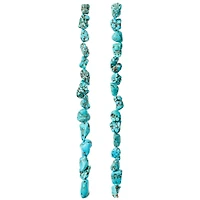 Turquoise Howlite Nuggets, 10mm by Bead Landing™