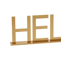 Gold Metal Home & Love Tabletop Sign Set