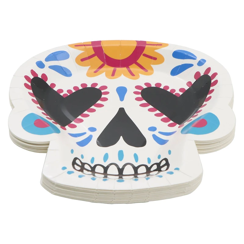 7" Sugar Skull Shaped Paper Plates, 12ct. by Ashland®