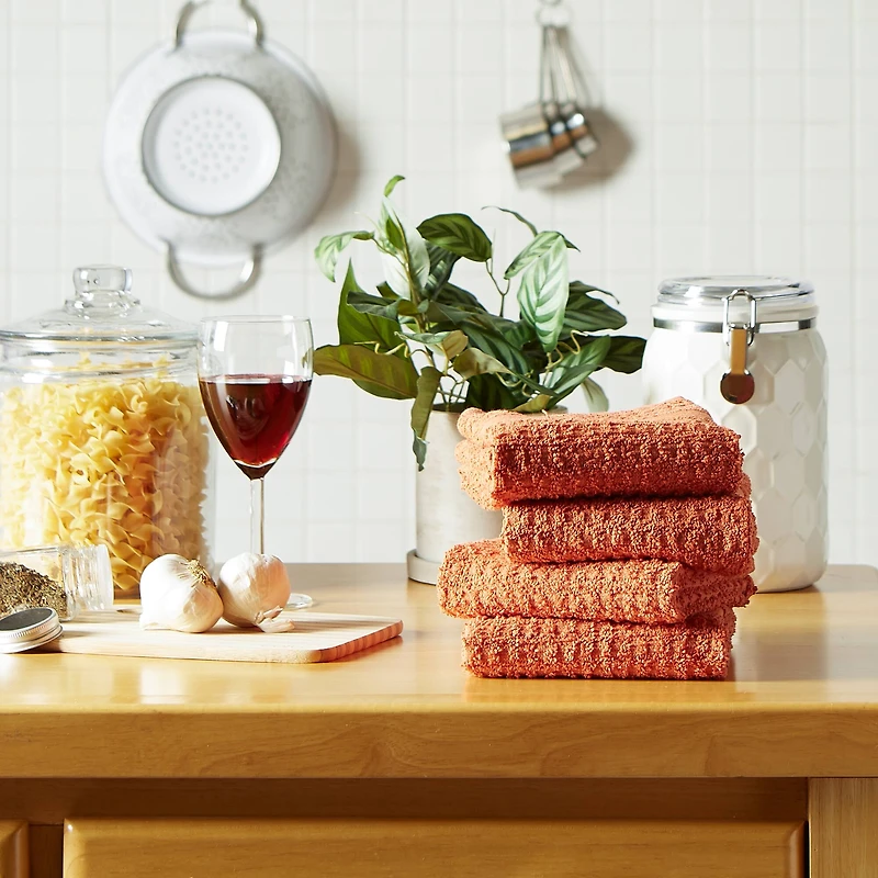 DII® Solid Spice Waffle Terry Dishtowel (Set of 4)