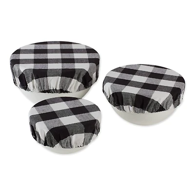 DII® Assorted Black Buffalo Check Woven Dish Cover Set