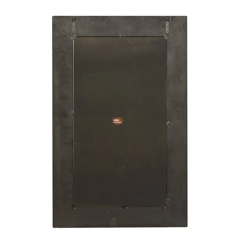 Black Wood Wall Mirror, 47" x 30"