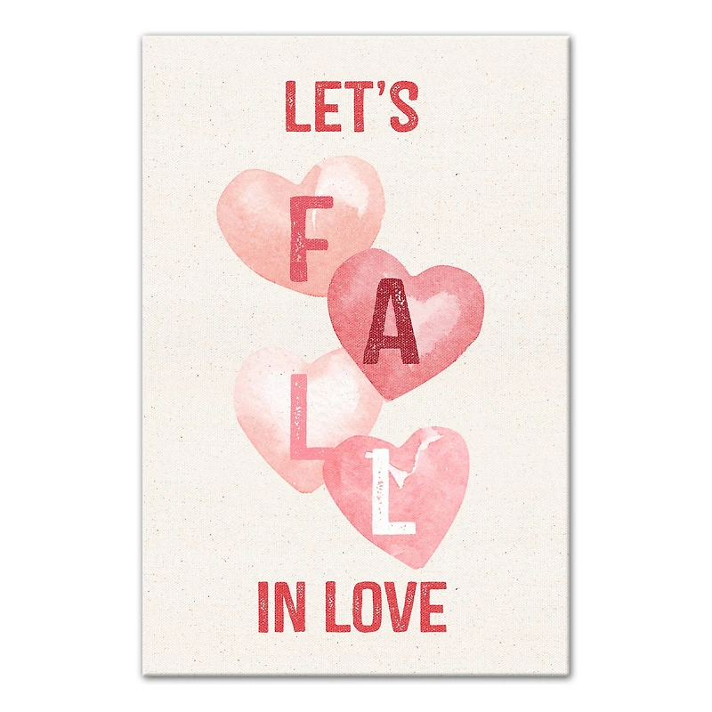 Let's Fall In Love Canvas Wall Art