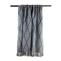 DII® Denim Blue Tone Multi Diamond Throw