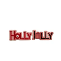 15.5" Pink & Black Holly Jolly Tabletop Décor by Ashland®