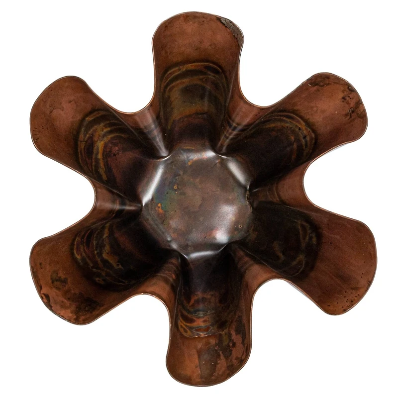 Hello Honey® 14.75" Oxidized Copper Metal Organic Shaped Planter