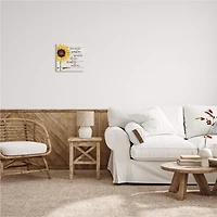 Stupell Industries Live In Sunshine Drink Wild Air Phrase Sunflower,12" x 12"