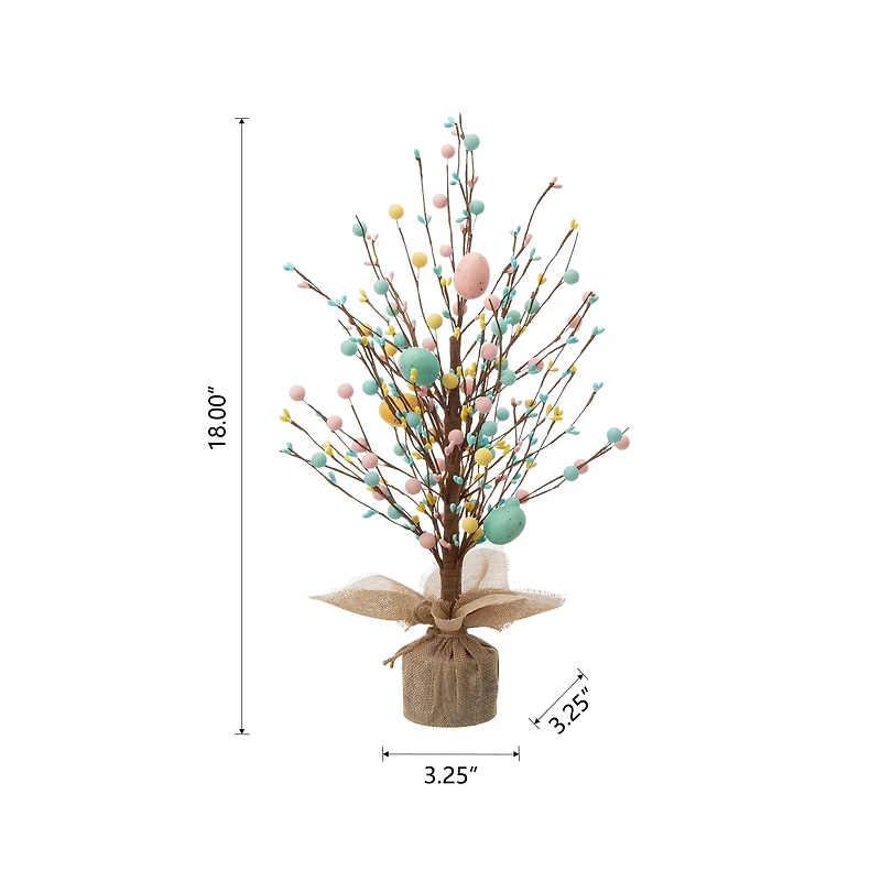 Glitzhome® 18" Easter Eggs Tabletop Tree