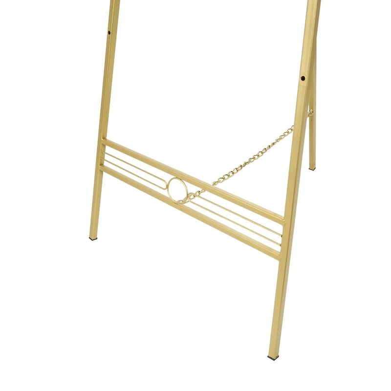 55.5" Gold Metal Geometric 3-Tier Display Easel