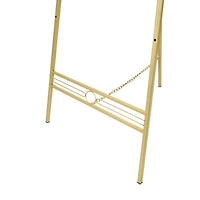 55.5" Gold Metal Geometric 3-Tier Display Easel