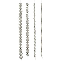 Rhodium Metal Round Beads Mix, by Bead Landing™