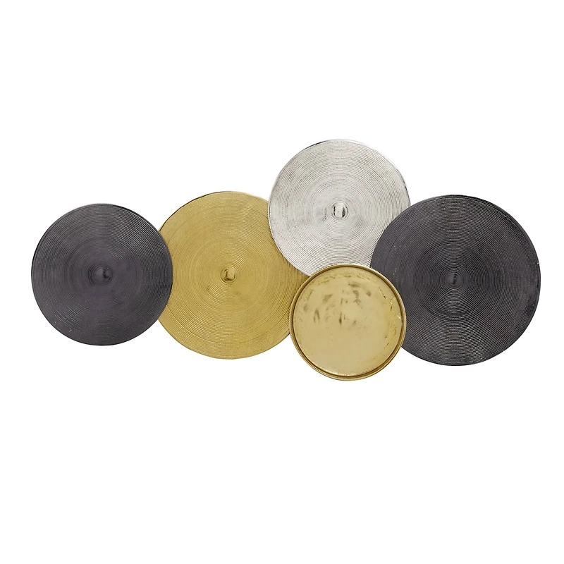 Gold, Silver & Gray Aluminum Wall Décor