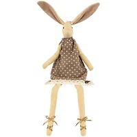 12" Long Legged Sitting Ballerina Girl Bunny Easter Figure
