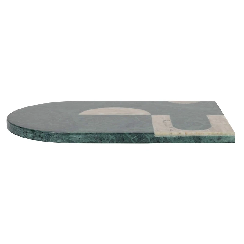 Hello Honey® Green Abstract Design Compact Marble Cheese & Cutting Board