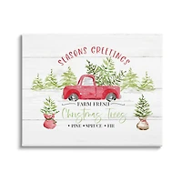Stupell Industries Farm Fresh Christmas Trees Seasonal Canvas Wall Art