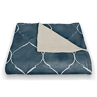 Blue Ogee Coral Fleece Blanket