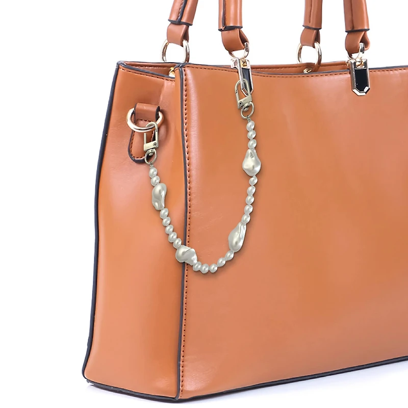 Blue Moon Studio™ White Pearl Chain Bag Charm