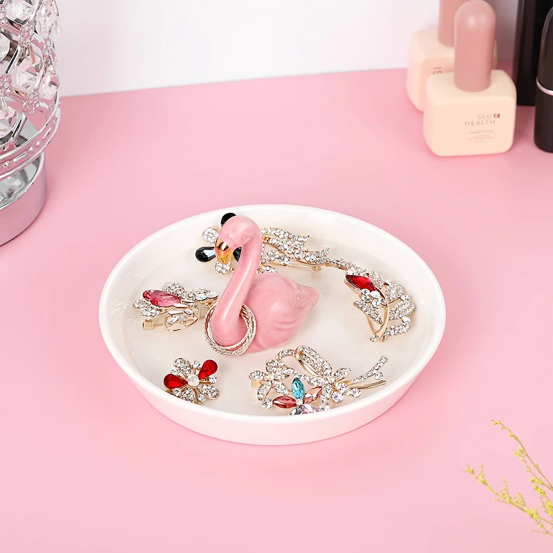 NEX™ 6" Flamingo Ring Dish Jewelry Tray Organizer